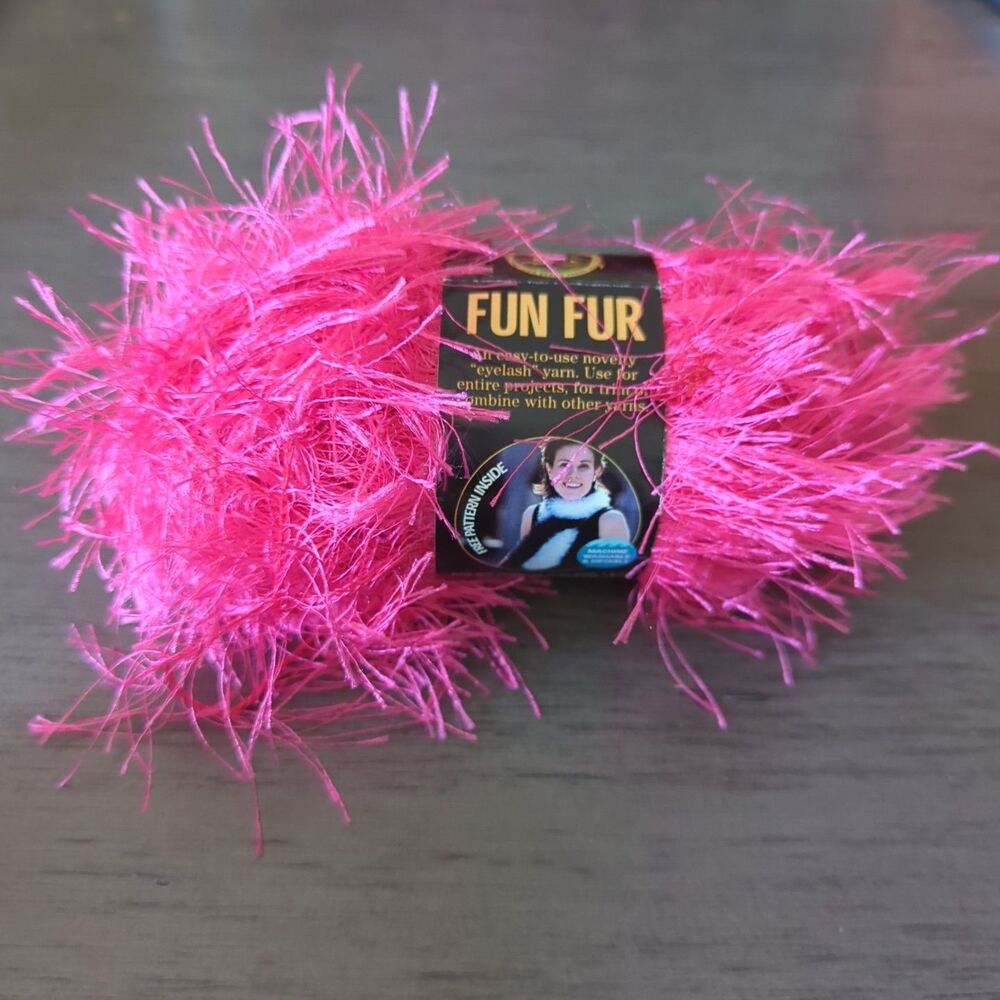 Fun For Lion Brand Yarn Hot Pink 1 Skein
